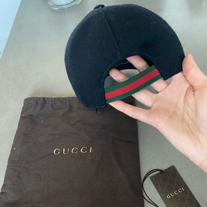 Gucci Black Felt Baseball Hat Small New With Tags